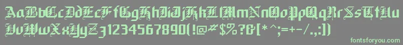 Шрифт BLACKFOR – зелёные шрифты на сером фоне