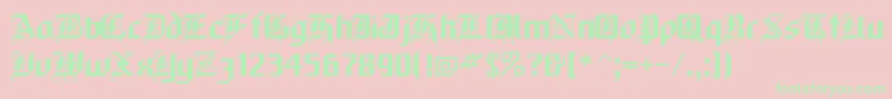 BLACKFOR Font – Green Fonts on Pink Background