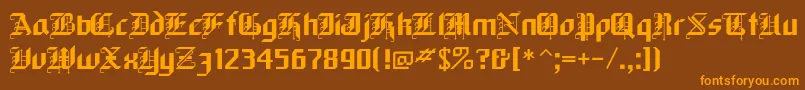 BLACKFOR Font – Orange Fonts on Brown Background