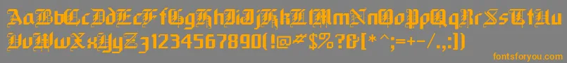 BLACKFOR Font – Orange Fonts on Gray Background