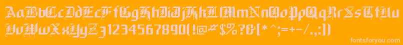 BLACKFOR Font – Pink Fonts on Orange Background