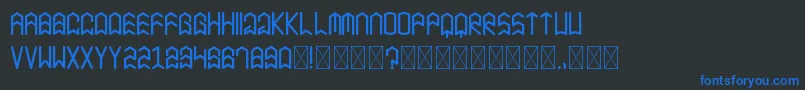 BlackHawk Dafont Font – Blue Fonts on Black Background