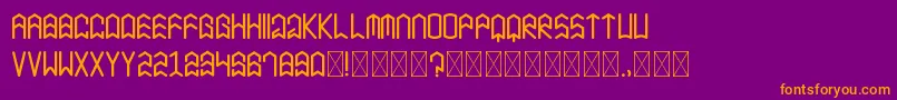 BlackHawk Dafont Font – Orange Fonts on Purple Background