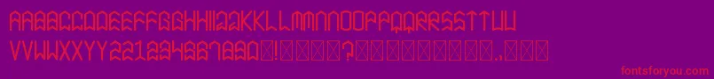 BlackHawk Dafont Font – Red Fonts on Purple Background