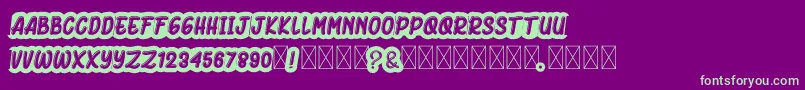 BlackHurricane Font – Green Fonts on Purple Background