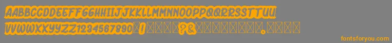 BlackHurricane Font – Orange Fonts on Gray Background