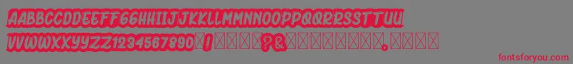 BlackHurricane Font – Red Fonts on Gray Background