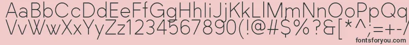 フォントBlackLabel Light – ピンクの背景に黒い文字