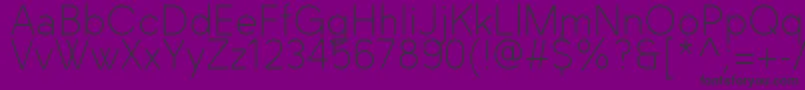 フォントBlackLabel Light – 紫の背景に黒い文字