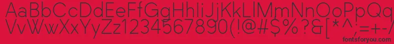 BlackLabel Light Font – Black Fonts on Red Background
