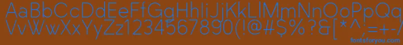 BlackLabel Light Font – Blue Fonts on Brown Background