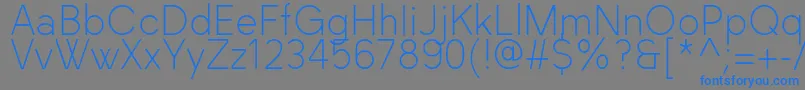 フォントBlackLabel Light – 灰色の背景に青い文字