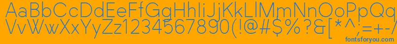 Шрифт BlackLabel Light – синие шрифты на оранжевом фоне