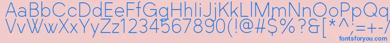 フォントBlackLabel Light – ピンクの背景に青い文字