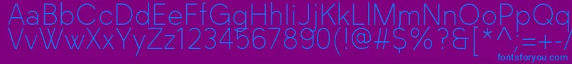 BlackLabel Light Font – Blue Fonts on Purple Background