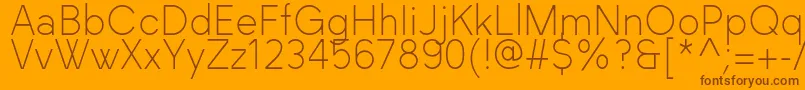 BlackLabel Light-fontti – ruskeat fontit oranssilla taustalla
