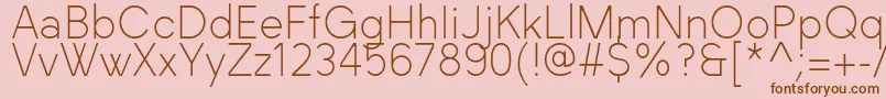 BlackLabel Light-fontti – ruskeat fontit vaaleanpunaisella taustalla