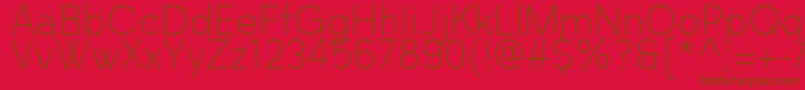 BlackLabel Light Font – Brown Fonts on Red Background