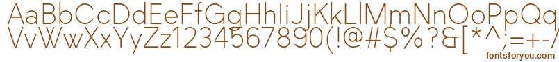BlackLabel Light Font – Brown Fonts on White Background