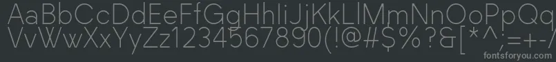 BlackLabel Light-fontti – harmaat kirjasimet mustalla taustalla