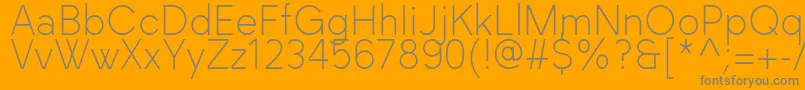 BlackLabel Light-fontti – harmaat kirjasimet oranssilla taustalla