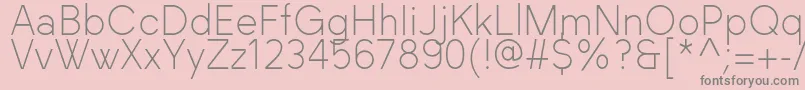 フォントBlackLabel Light – ピンクの背景に灰色の文字