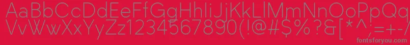 フォントBlackLabel Light – 赤い背景に灰色の文字