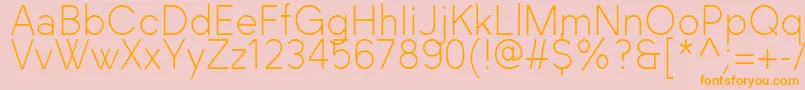 BlackLabel Light-fontti – oranssit fontit vaaleanpunaisella taustalla