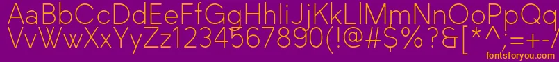 BlackLabel Light Font – Orange Fonts on Purple Background