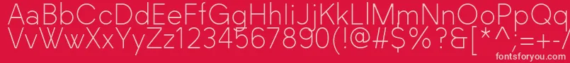 BlackLabel Light-fontti – vaaleanpunaiset fontit punaisella taustalla