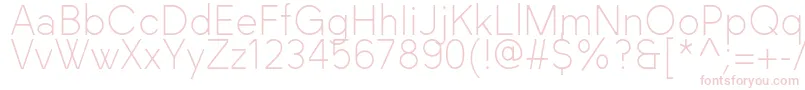 BlackLabel Light-fontti – vaaleanpunaiset fontit valkoisella taustalla