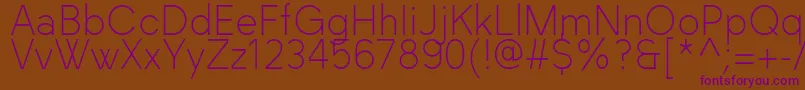 BlackLabel Light-fontti – violetit fontit ruskealla taustalla