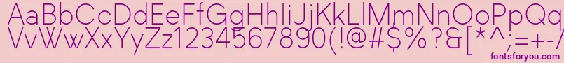 BlackLabel Light-fontti – violetit fontit vaaleanpunaisella taustalla