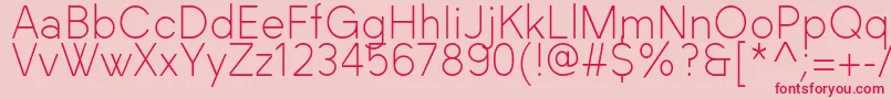 フォントBlackLabel Light – ピンクの背景に赤い文字