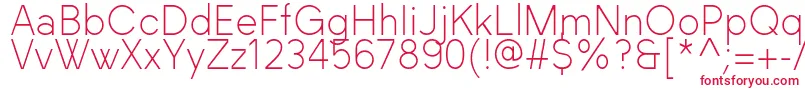 BlackLabel Light-fontti – punaiset fontit valkoisella taustalla