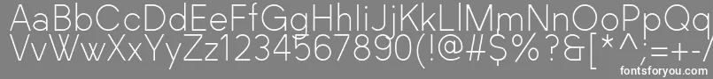 フォントBlackLabel Light – 灰色の背景に白い文字