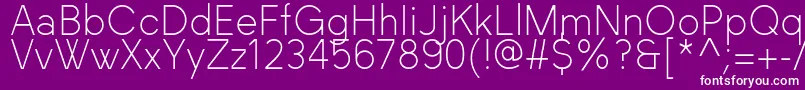 フォントBlackLabel Light – 紫の背景に白い文字