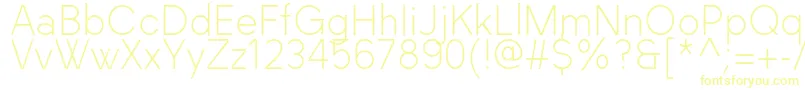 BlackLabel Light-fontti – keltaiset fontit valkoisella taustalla