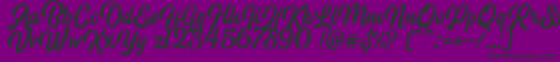 Blacklite DEMO Font – Black Fonts on Purple Background