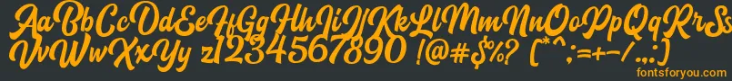 Blacklite DEMO Font – Orange Fonts on Black Background