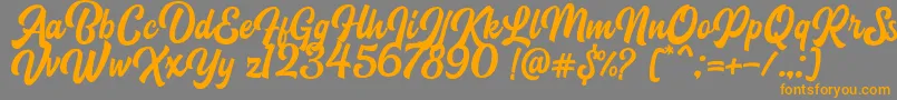 Blacklite DEMO Font – Orange Fonts on Gray Background