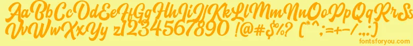 Blacklite DEMO Font – Orange Fonts on Yellow Background