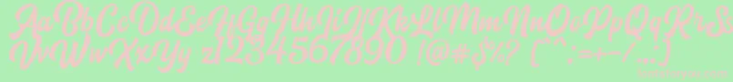 Blacklite DEMO Font – Pink Fonts on Green Background