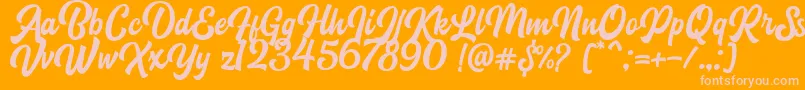 Blacklite DEMO Font – Pink Fonts on Orange Background