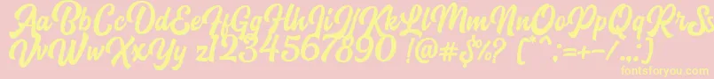 Blacklite DEMO Font – Yellow Fonts on Pink Background