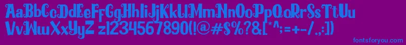 Blackmilles Font – Blue Fonts on Purple Background