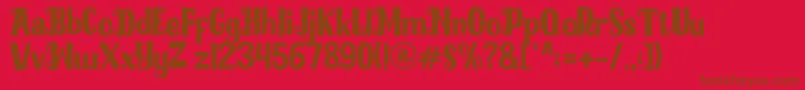 Blackmilles Font – Brown Fonts on Red Background