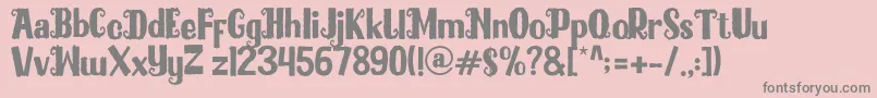 Blackmilles Font – Gray Fonts on Pink Background