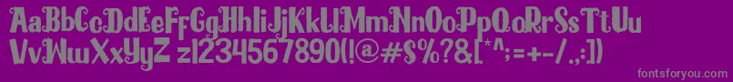 Blackmilles Font – Gray Fonts on Purple Background