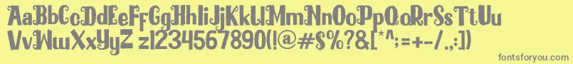 Blackmilles-Schriftart – Graue Schriften auf gelbem Hintergrund